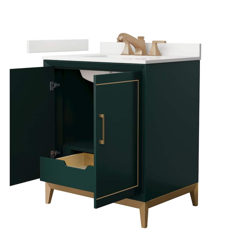 Wyndham Collection WCH515130S-QTZ-US3MXX Marlena 30" Free Standing