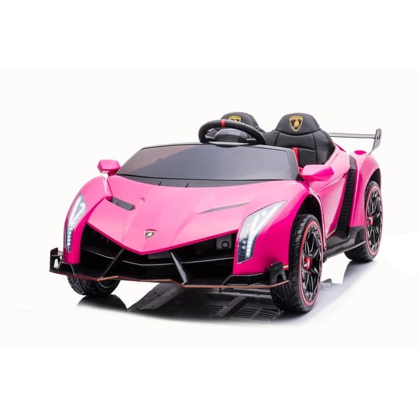 slide 1 of 1, 24V 4x4 Lamborghini Veneno 2 Seater Ride on Car Pink