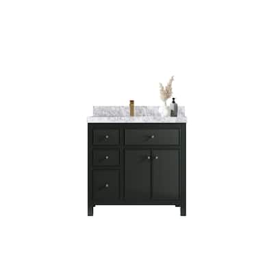 Willow Collections 36 in W x 22 in D Sonoma Left Offset Free Standing Reeded Bathroom Vanity with Countertop