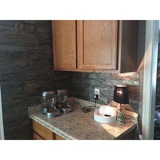white herringbone tiles kitchen splashback