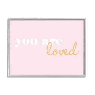 Stupell You Are Loved Pink Frame Wall Art design by House of Lulu - Bed ...
