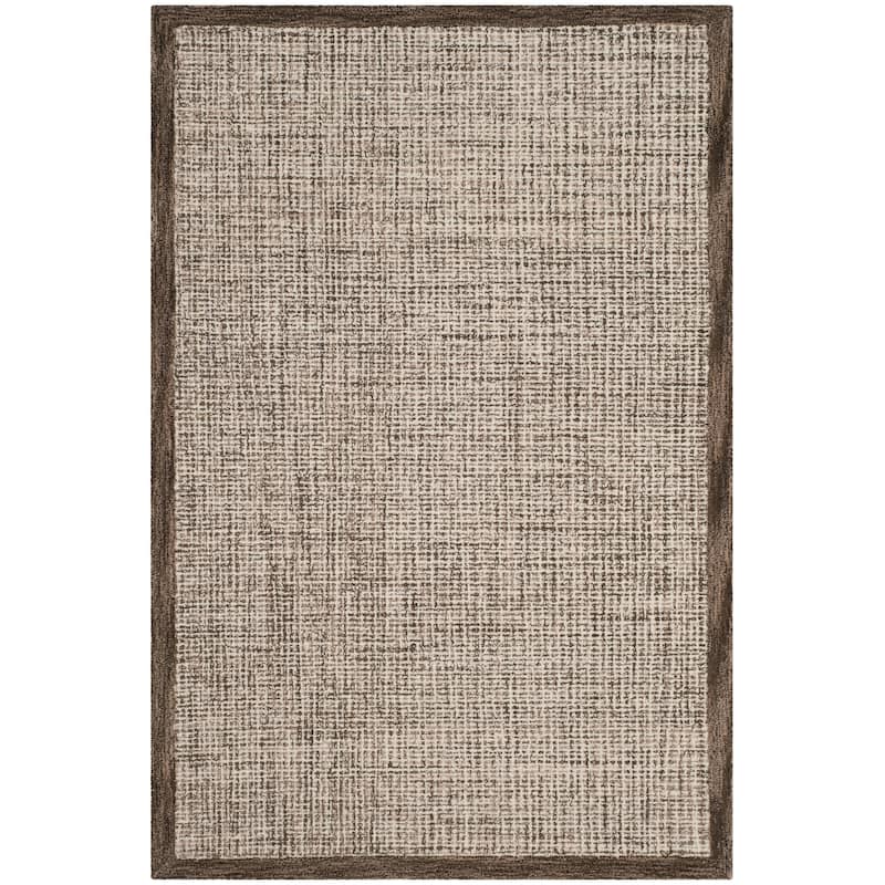 SAFAVIEH Handmade Abstract Filiz Modern Wool Rug - 3' x 5' - Brown/Ivory