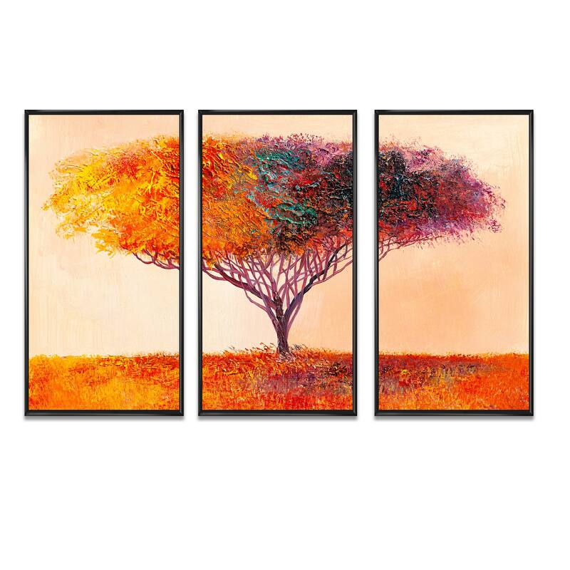 Designart "Landscape Colorful Abstract Tree Impressionist" Modern