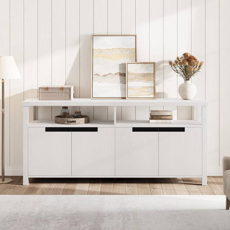 Boho TV Stand Entertainment Center for Living Room, Bedroom TVs up to 70 Inch - N/A
