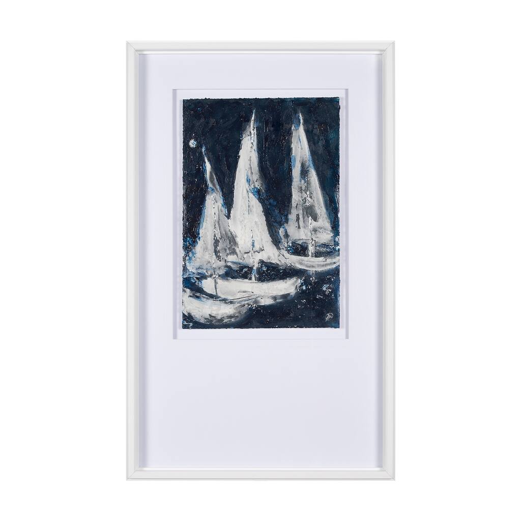 Paper Boats II Framed Art Print