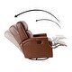 preview thumbnail 87 of 100, Echidna Transitional Genuine Leather Swivel Rocker Nursery Chair with Nailhead Trim by HULALA HOME