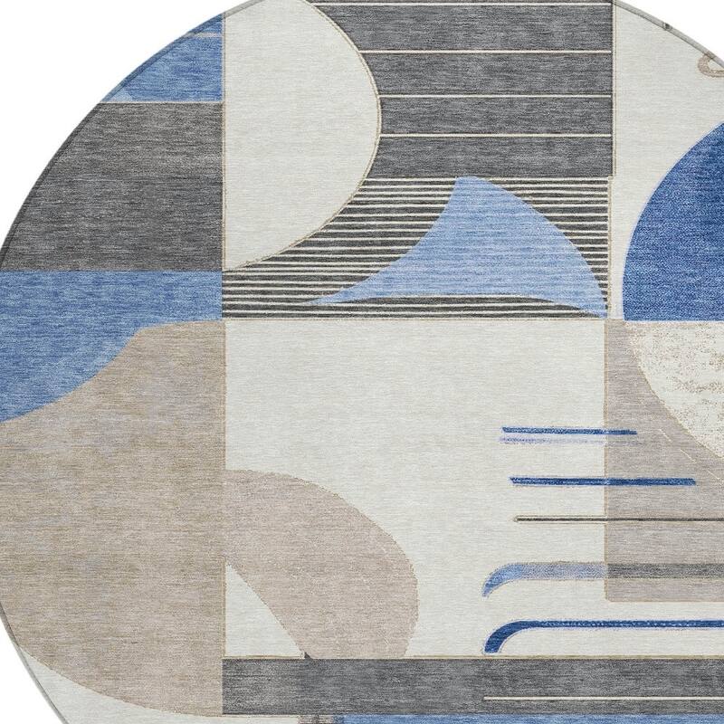 HomeRoots Geometric Modern Rectangle Outdoor Rug