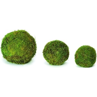 8 Diameter Decorative Round Green Moss Balls-pack of 2 