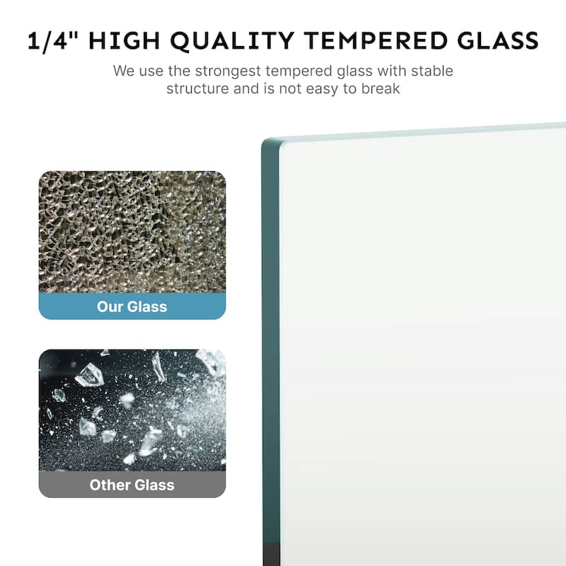 34 in.W x 72 in.H Pivot Frameless Glass Shower Door