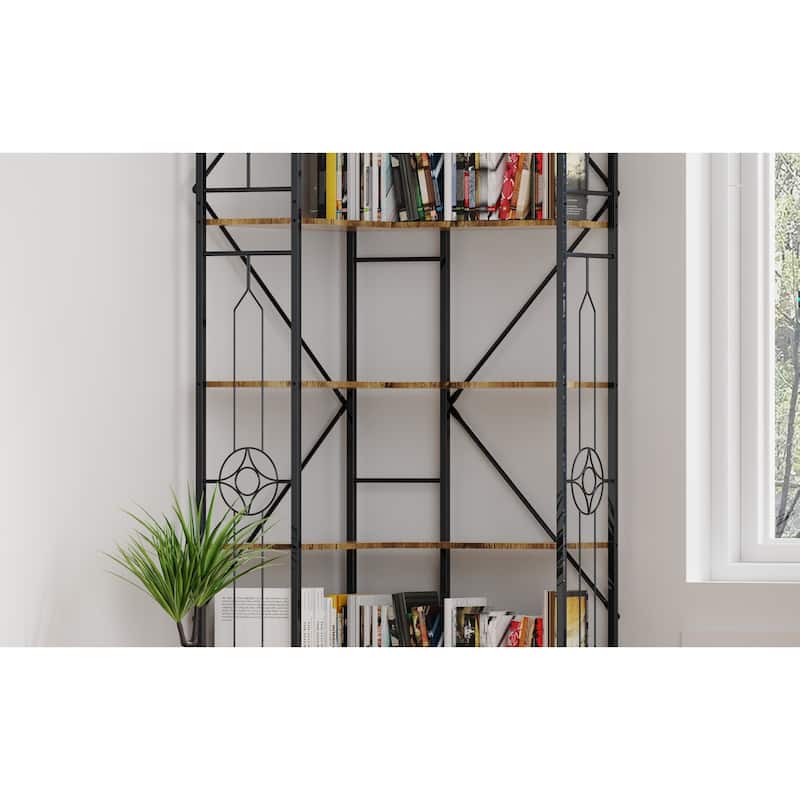 7 Shelf Bookcase, Modern High Bookcase,