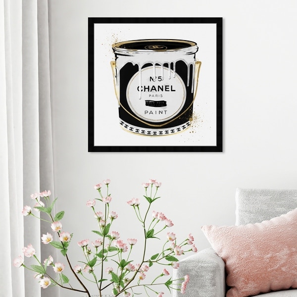 Oliver Gal 'Fashion Paint Noir' Fashion and Glam Framed Wall Art Prints Cans - Black, Gold. Opens flyout.