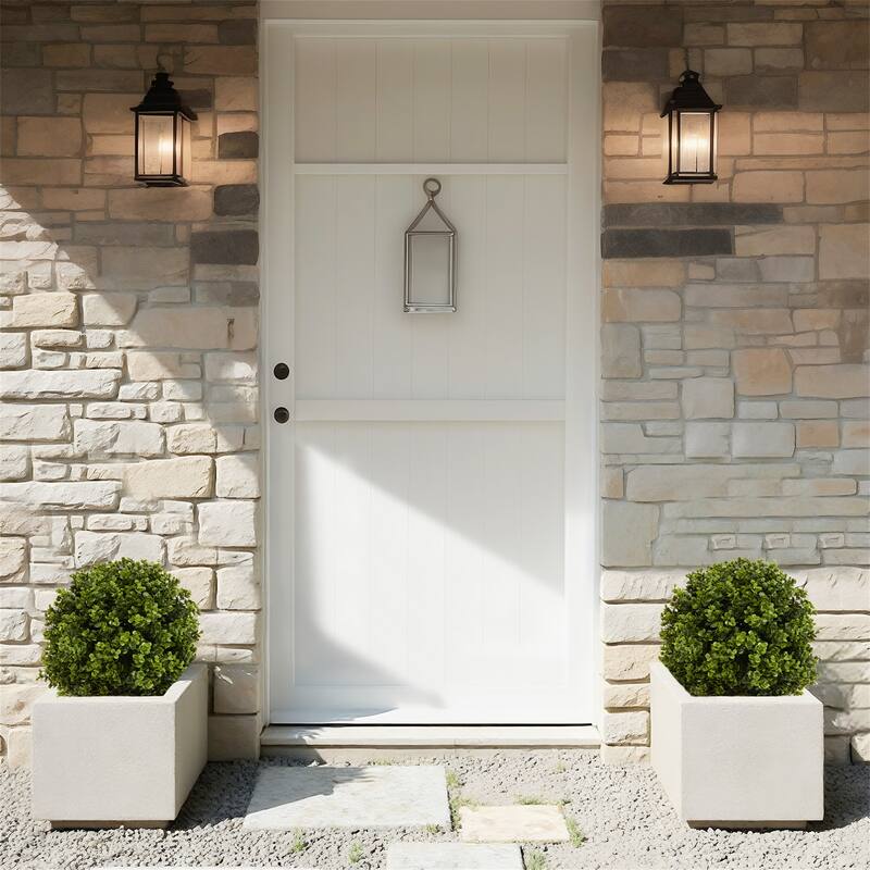 2-Pack 22in Boxwood Ball Shaped Artificial Topiary Shrubs Trees