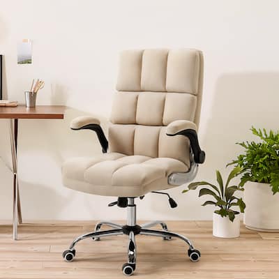 AVAWING Velvet Office Chair Executive Computer Desk Chair