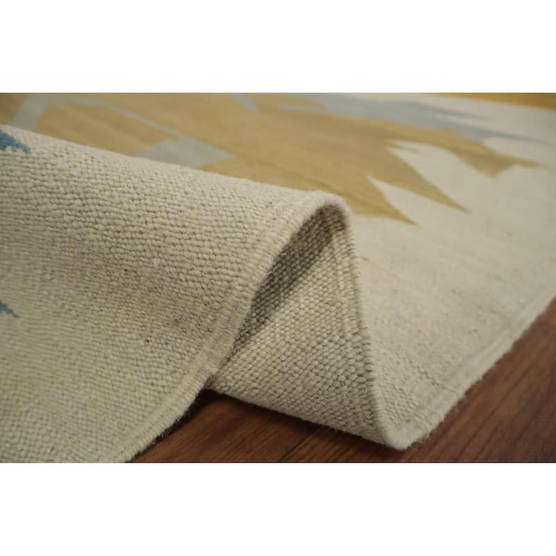 Hand Woven Oriental 100% Wool Carpet Southwestern Modern Multi-Colored Kilim Area Rug - 10' 1'' X 8' 4''