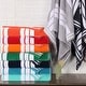 preview thumbnail 9 of 10, Superior Striped Large Oversized Cotton Beach Towel - Set of 6