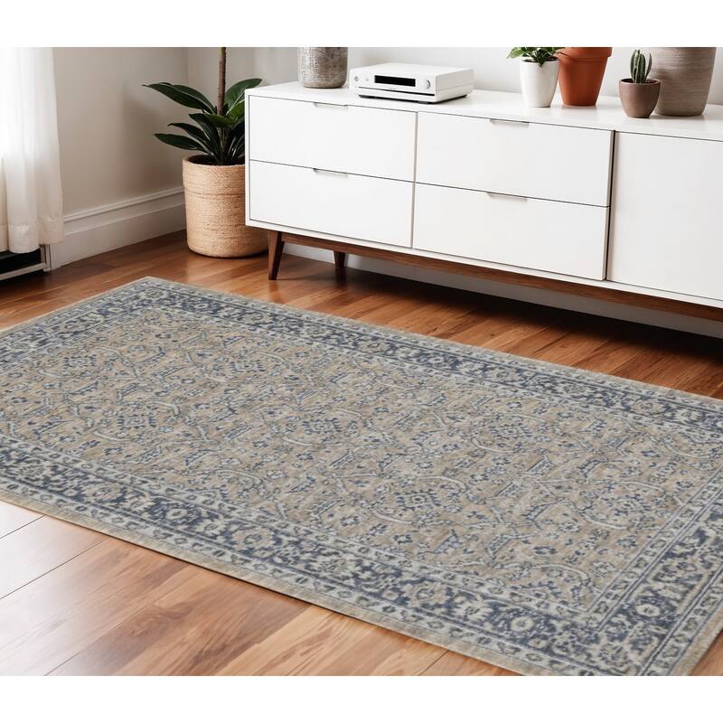 HomeRoots Medallion Traditional Rectangle Area Rug - 72.00 in. x 48.00 in.  x 0.30 in.
