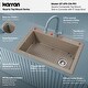 preview thumbnail 9 of 82, Karran Drop-In Quartz 33 in. 1-Hole Single Bowl Kitchen Sink Kit