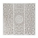 preview thumbnail 2 of 12, Brown or White Wooden Handmade Intricately Carved Floral Home Wall Decor with Mandala Design (Set of 3)
