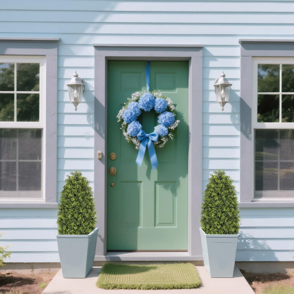 GDFStudio - Leontine Realistic Artificial Boxwood Cone Tree with Durable Plastic Material(Set of 2)