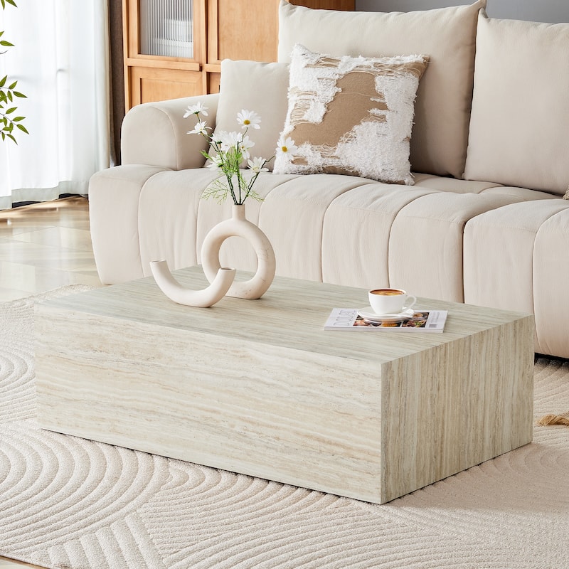 Wood Grain MDF Coffee Table - Luxurious Design, Perfect Living Room Accent.Fashion texture design coffee table - Natural Wood