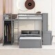 preview thumbnail 42 of 54, Modern Twin size Loft Bed With Twin Size Stand-alone Bed,Shelves,Desk And Wardrobe,Versatile Use