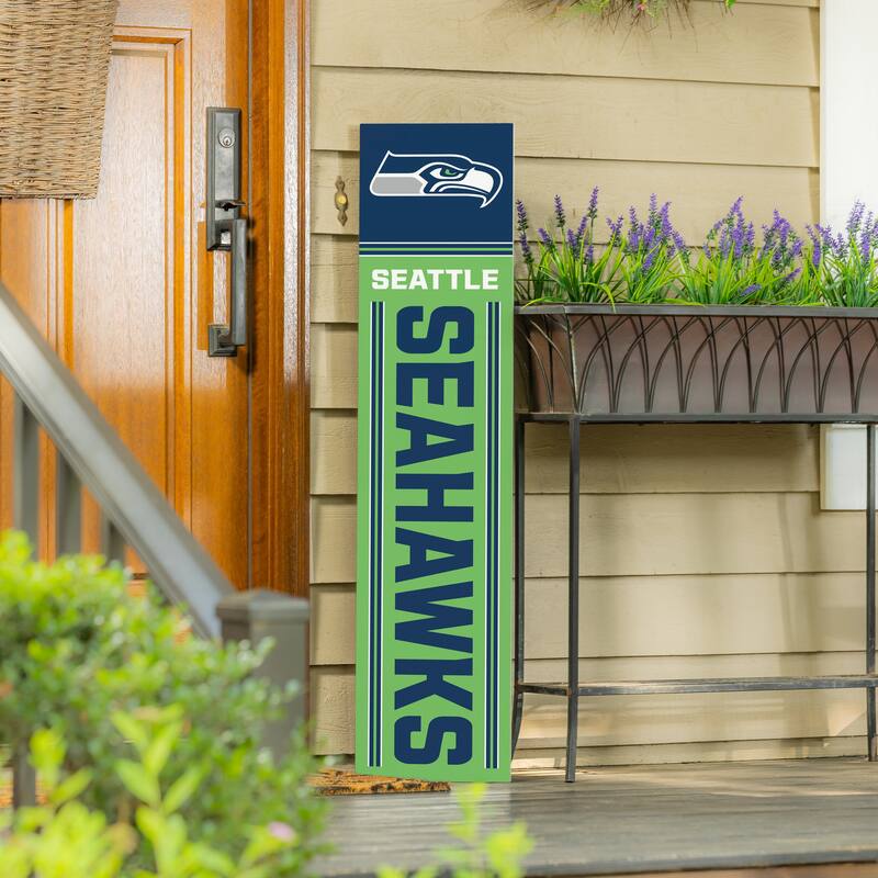 47" Double Sided Seasonal Porch Leaner, Seattle Seahawks - 47" x 11.25"