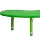 preview thumbnail 19 of 41, 35"Wx65"L Half-Moon Plastic Adjustable Activity Table for 8 - 65"D x 35"W x 14.5" - 23.75"H