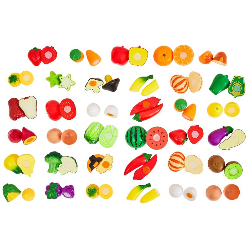 46-Piece Play Food Set by Hey Play - Multicolor