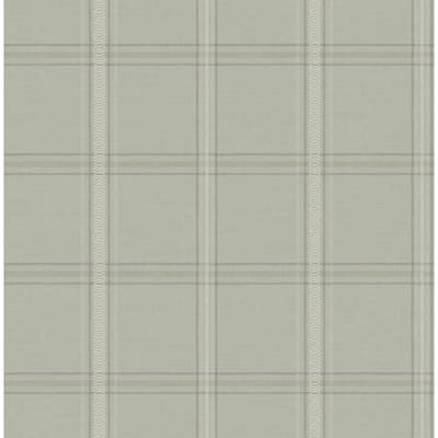 Chesapeake Auberge Sage Plaid Wallpaper