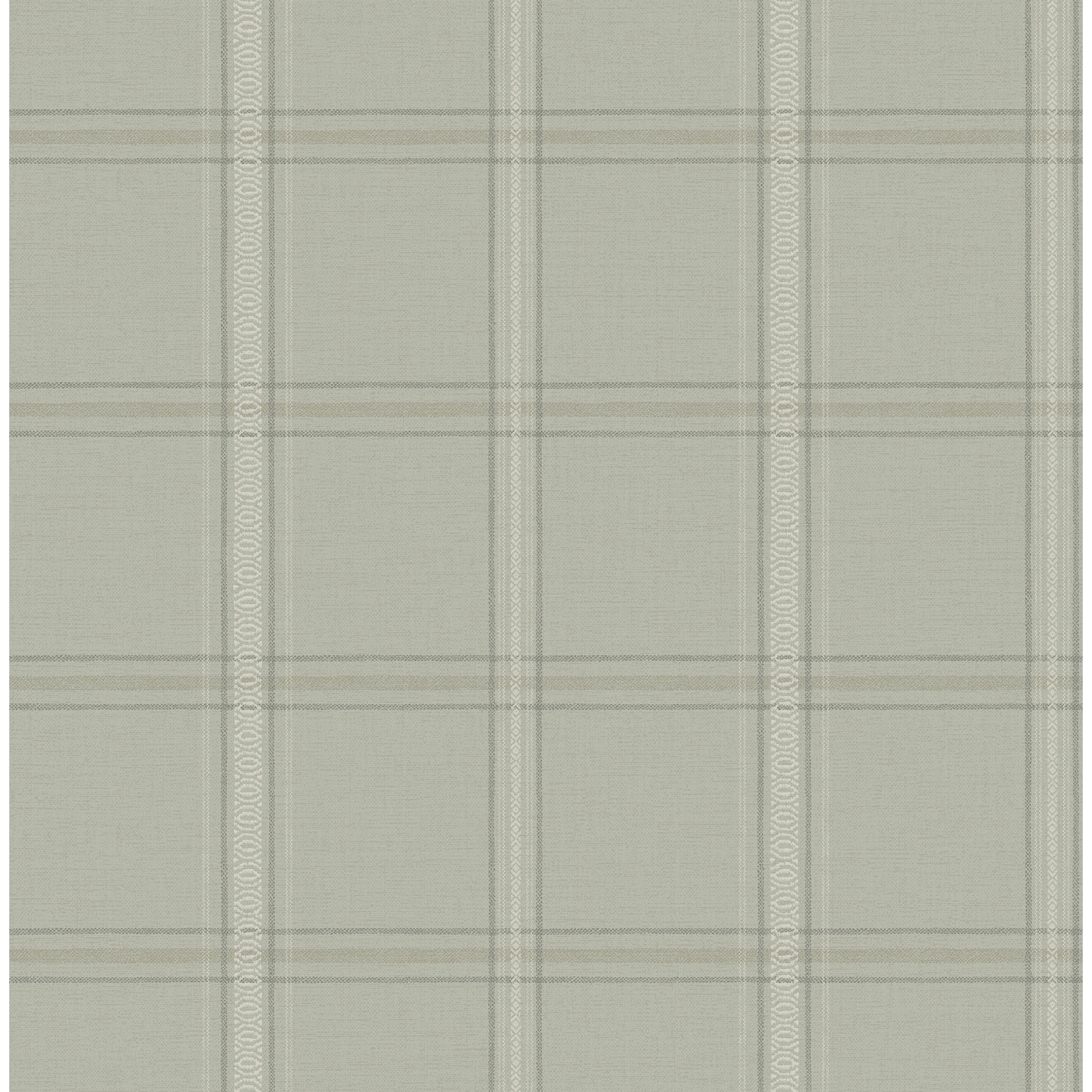 Chesapeake Auberge Sage Plaid Wallpaper