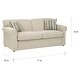 preview thumbnail 11 of 12, Belgian Ivory Sleeper Sofa Bed w/ Gel Memory Foam Mattress