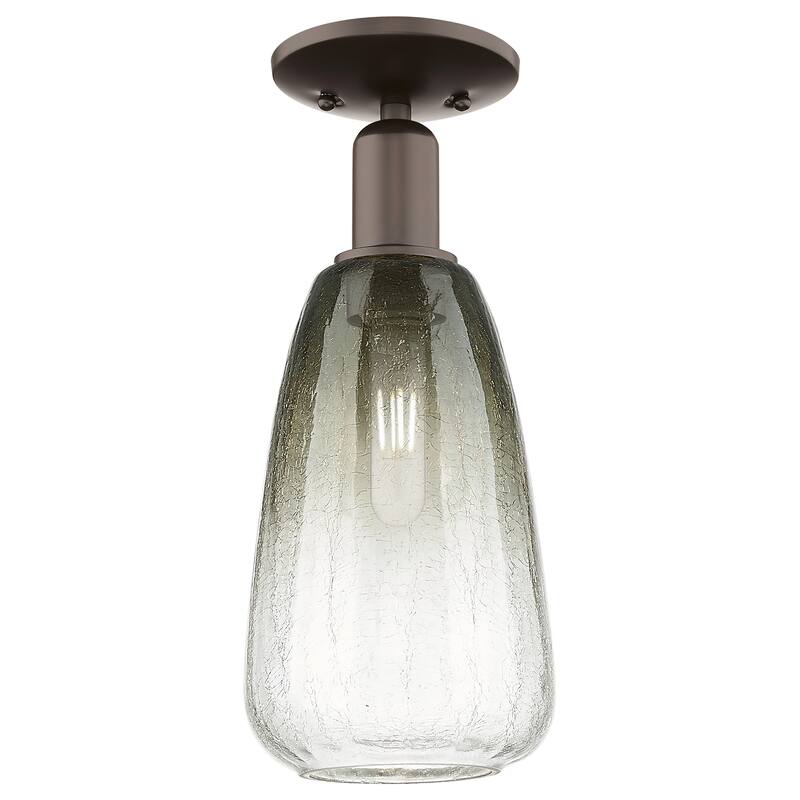 Innovations Lighting Downtown Urban - Brookhaven Almond - 1 Light 6" Semi-Flush Mount Light