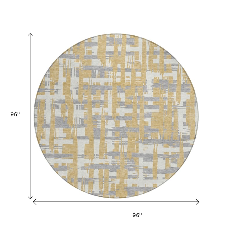 HomeRoots Striped Transitional Rectangle Outdoor Rug