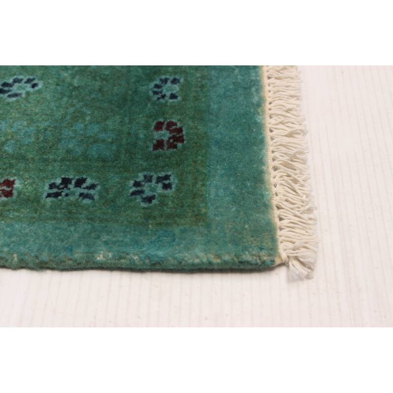 ECARPETGALLERY Hand-knotted Vibrance Cyan Wool Rug - 9'1 x 12'0