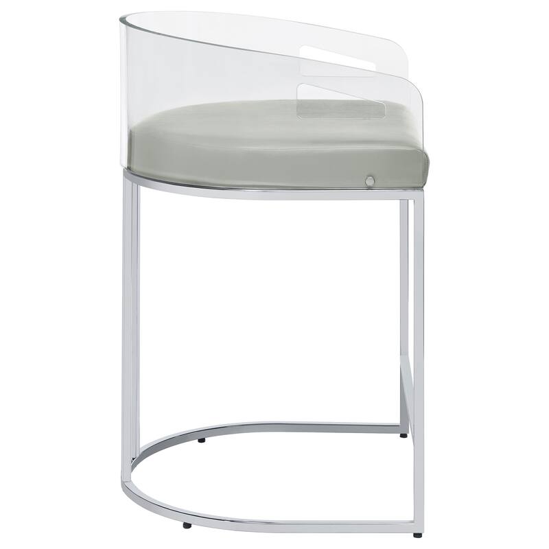 Thermosolis Clear Acrylic Chair Chrome (Set of 2)
