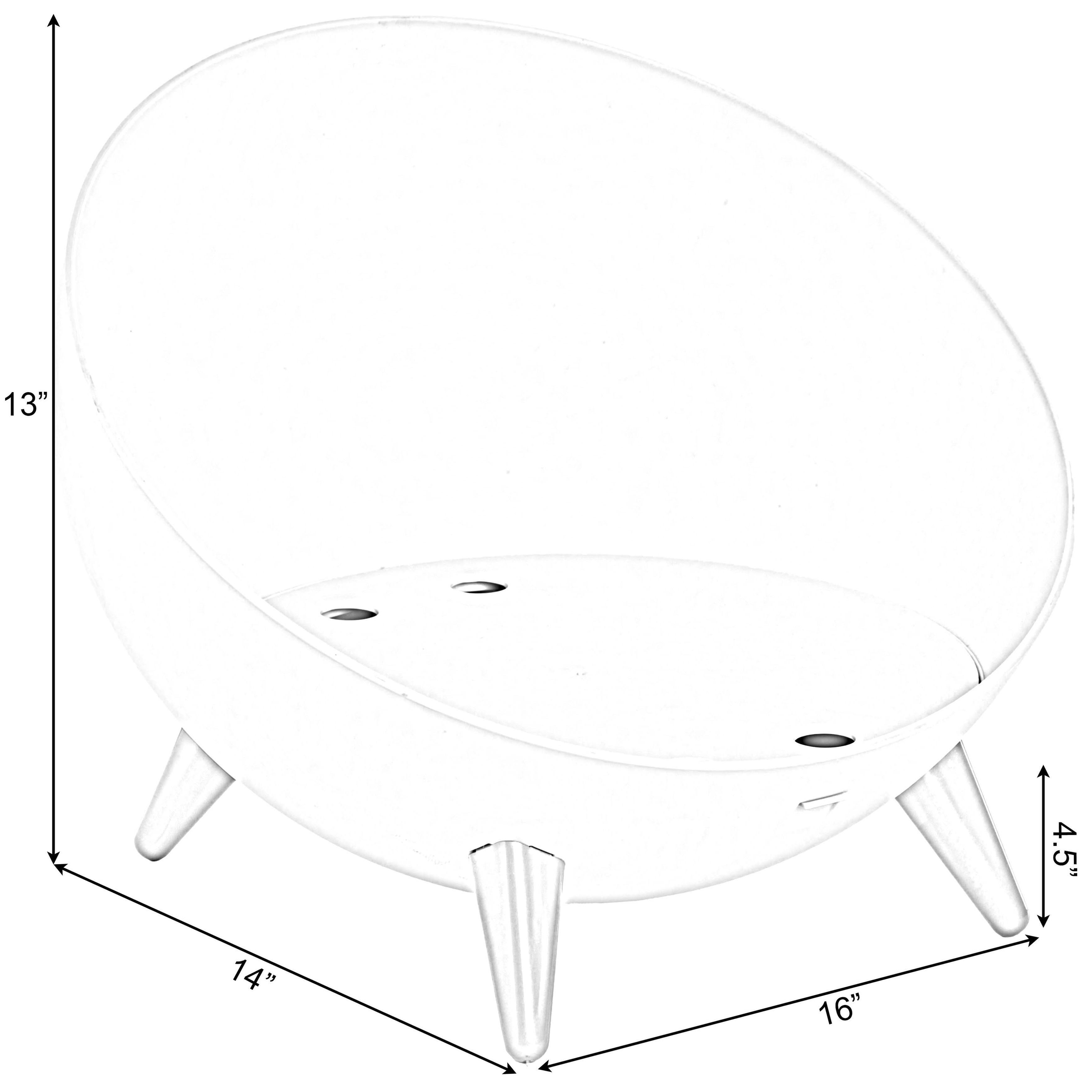 Plastic Bowl Shaped Chair Sofa Sleeping Bed House Lounge for Cats