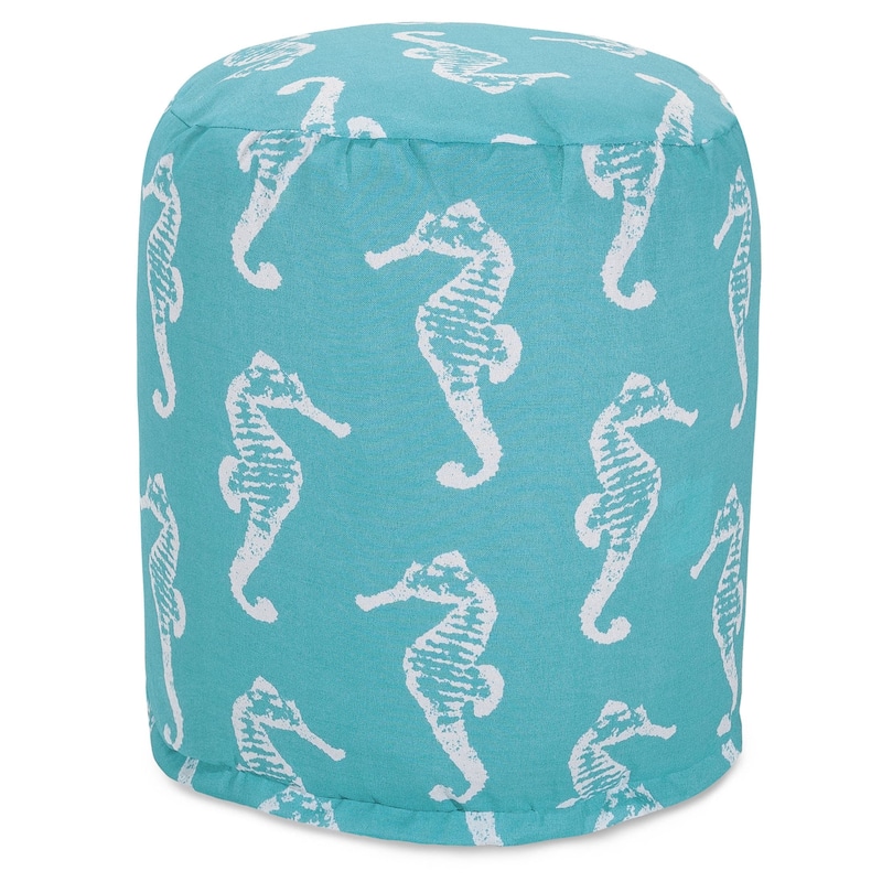 Sea Horse Pouf - Teal