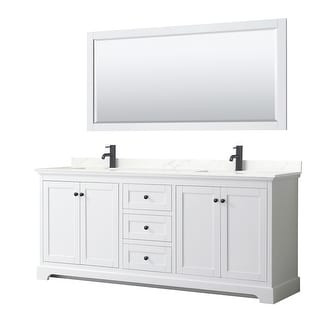 Avery 80-inch Double Vanity, Quartz Top, 70-inch Mirror - Bed Bath ...