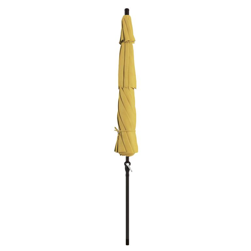 California Umbrella 11' Round Aluminum Crank Open Auto Tlit Patio Umbrella, Bronze Finish, Double Wind Vent.