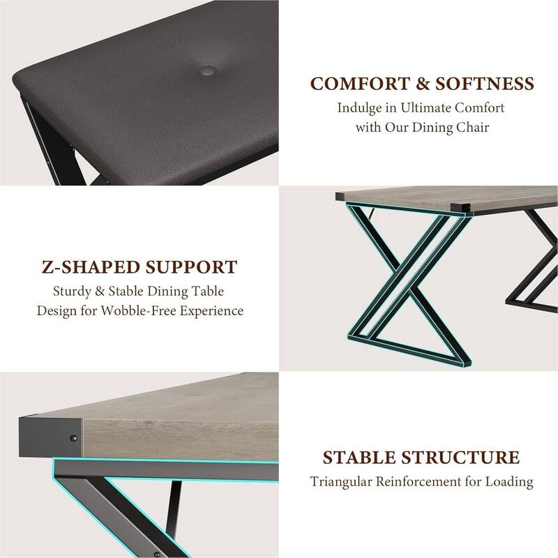 Dining Table with 2 Benches