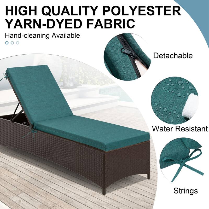 Outdoor Patio Chaise Lounge Chair Cushion