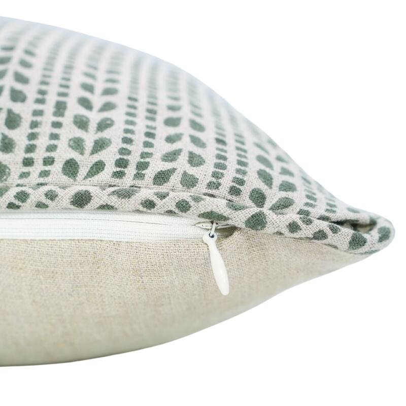 Fabdivine Pipine Fall Décor Farmhouse Hand Block Print Pillow Cover Sofa, Couch Cushion Case Linen