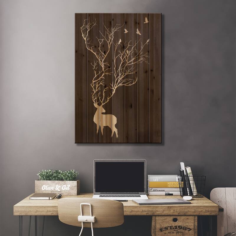 Oh Dear Print On Wood by Rob Dobi - Multi-Color