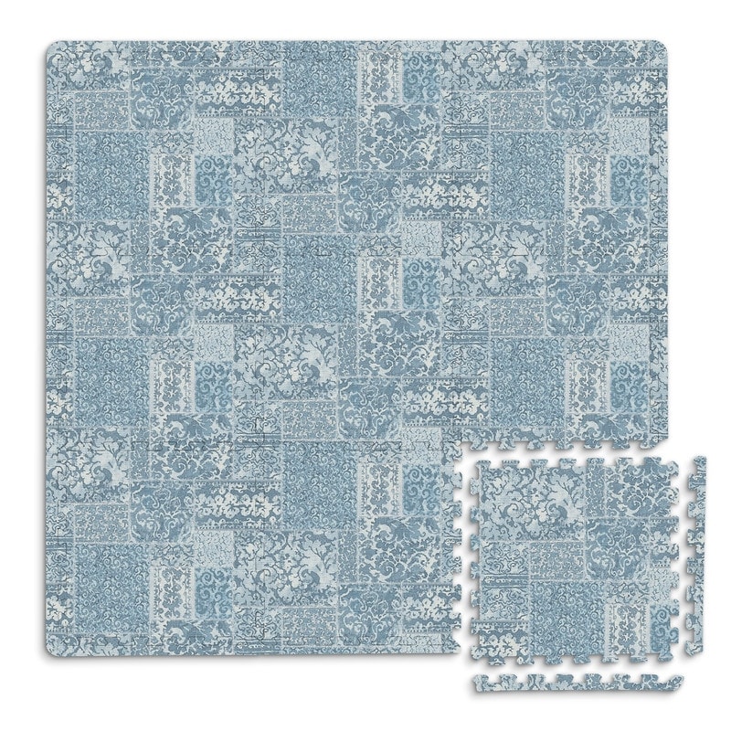 FloorPops Mercado Interlocking Floor Foam Tiles - 34.2in x 34.2in x 0.4in