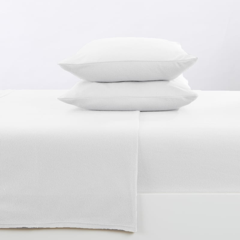 Premium Super Soft Extra Plush Fleece Sheet Set - Full - Winter White