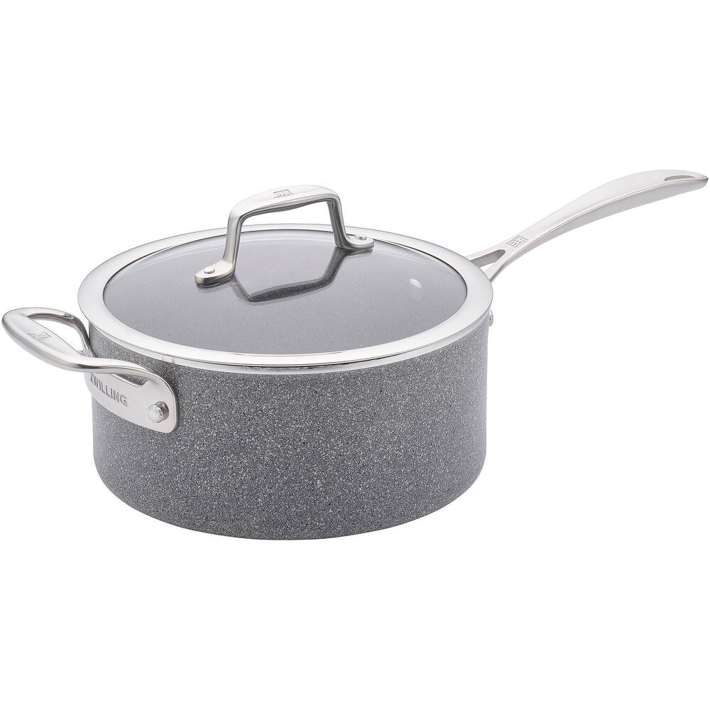 ZWILLING Vitale Aluminum Nonstick Saucepan with Lid - Gray