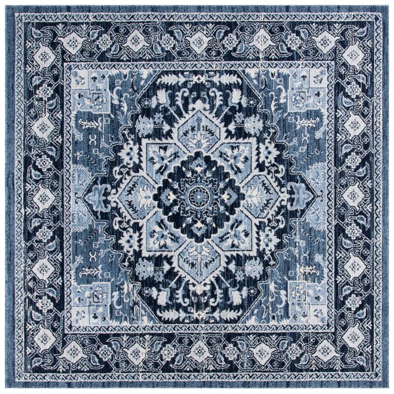 SAFAVIEH Charleston Morgann Medallion Rug - 6'7" Square - Navy/Blue