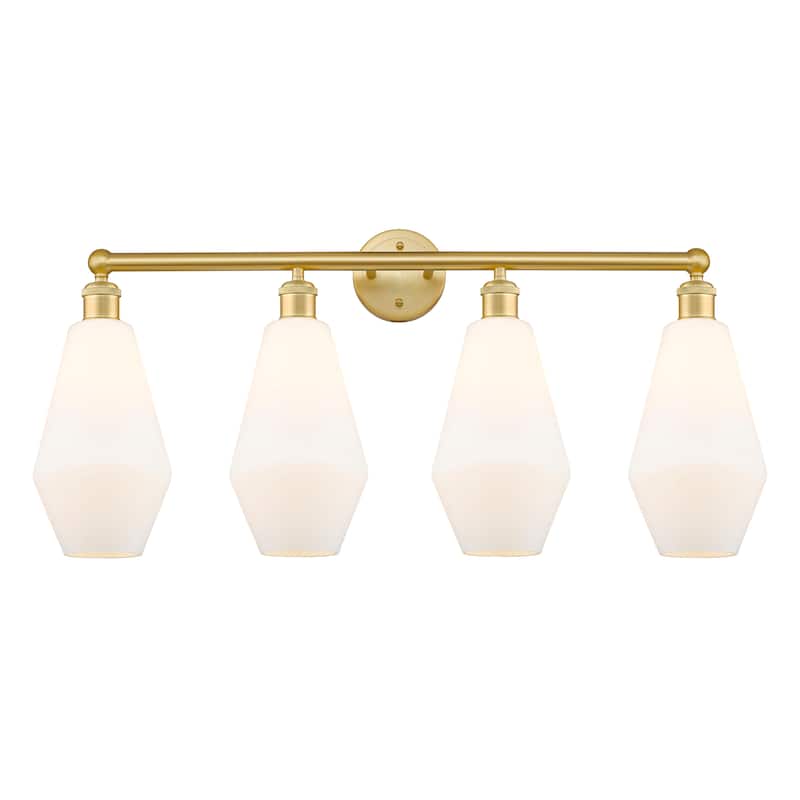 Innovations Lighting Cindyrella - 4 Light 34" Bath Vanity Light - Cased Matte White/Satin Gold