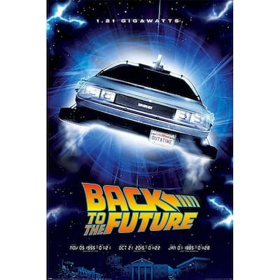 Back To The Future 1.21 Gigawatts Art Poster - 24 x 36 Inch