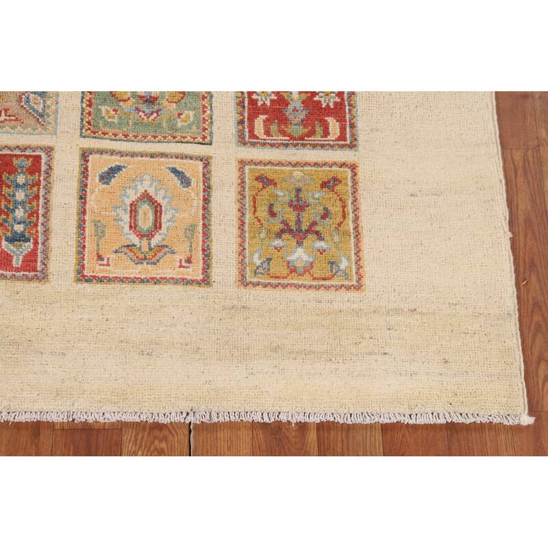 Garden Design Kazak Accent Rug Hand-Knotted Traditional Wool Carpet - 3'5" x 4'9"